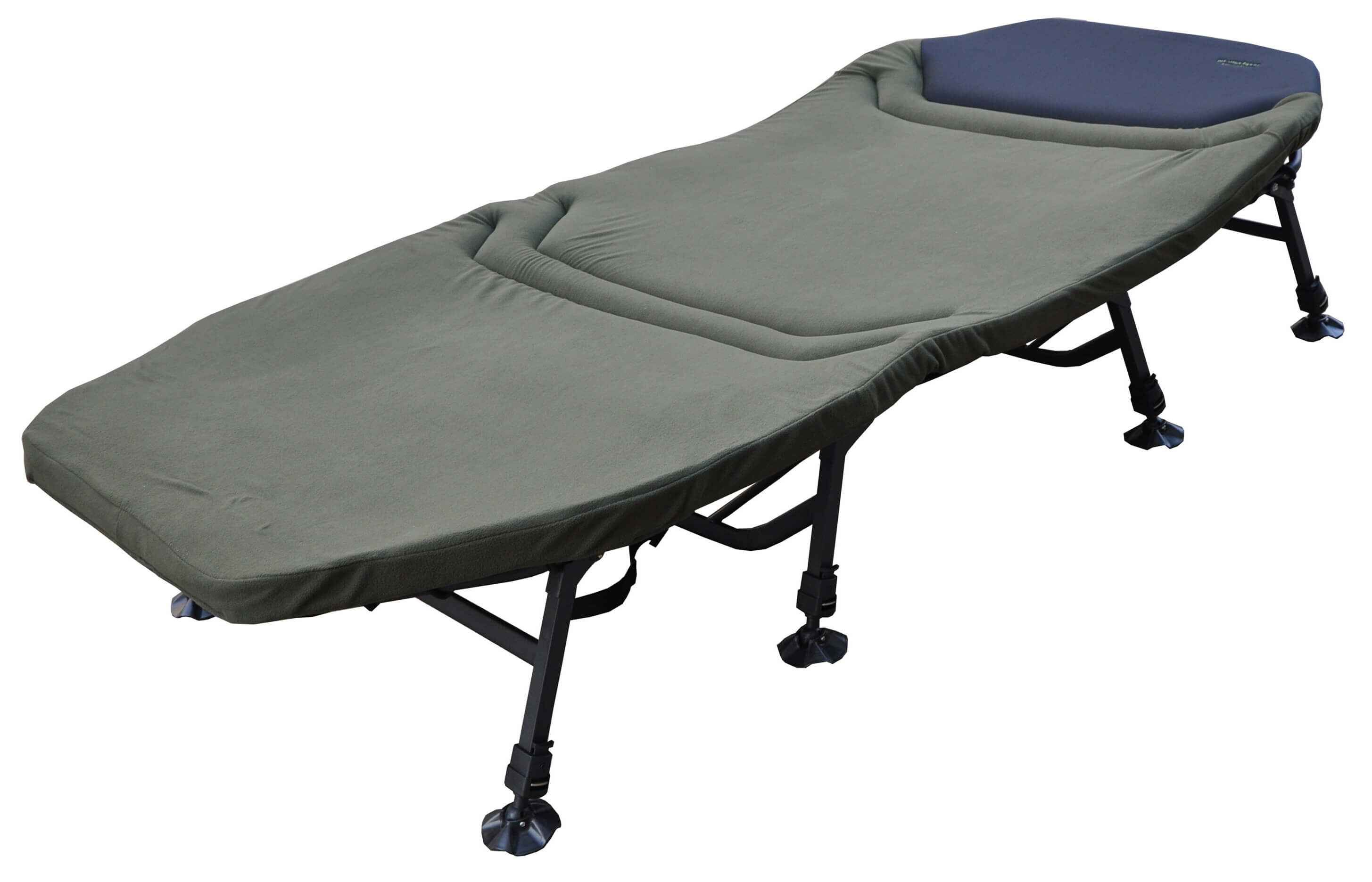 platinum_bedchair Pohodlné rybářské lehátko pro kapraře, ideální pro dlouhé sezení u vody.