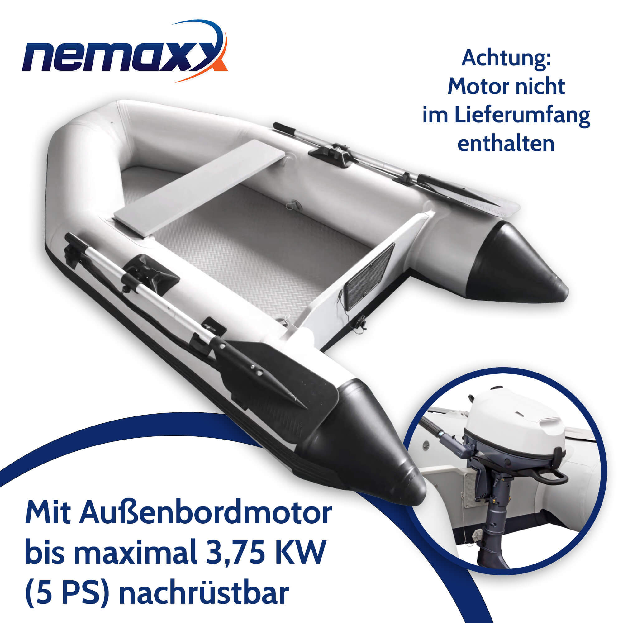 Nemaxx Professional Schlauchboot 230 cm mit Luftboden