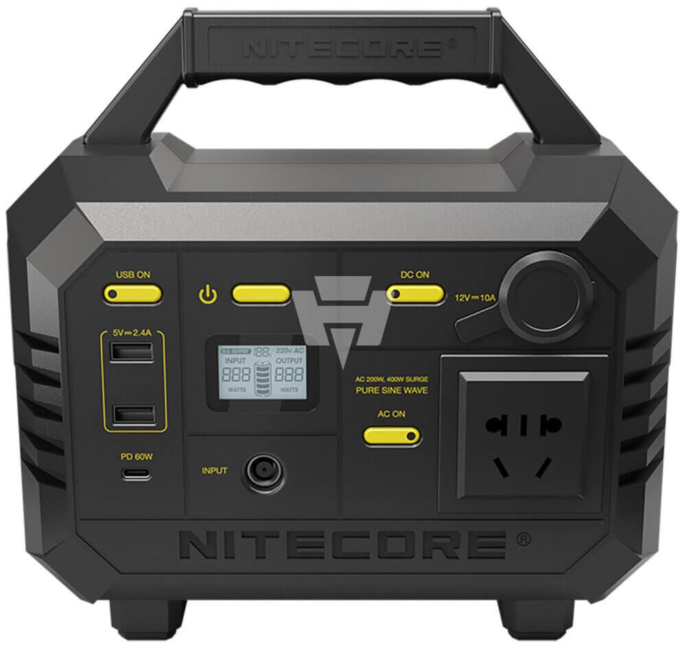 sysmax-powerbank Draagbaar krachtstation voor vissers, perfect voor het opladen van uitrusting tijdens visreizen.