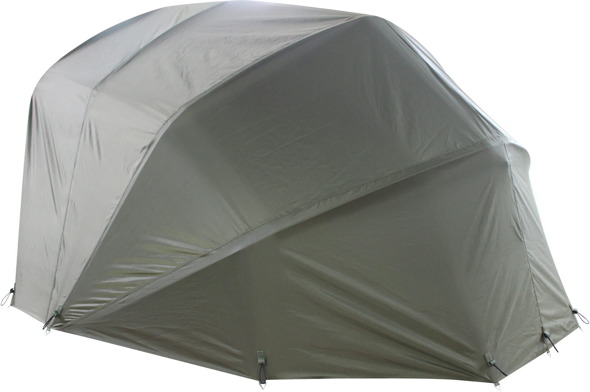 extendend-overwrap-3man-bivvy Tenda da pesca resistente che fornisce riparo ai pescatori di carpe durante le avventure all'aria aperta.