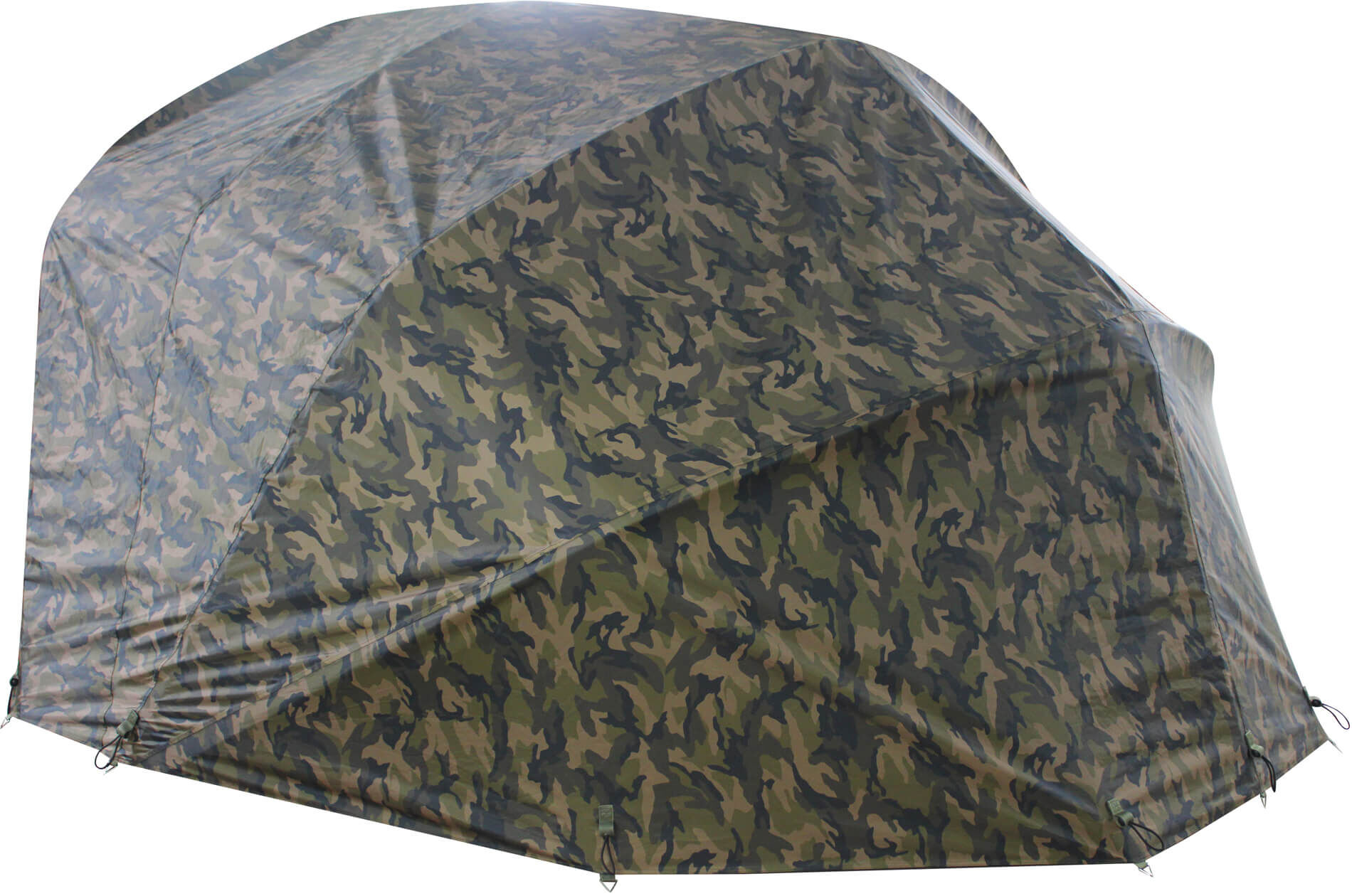 overwrap-camo-2man Camouflagevisschuilplaats die essentiële bescherming biedt voor vissers tijdens reizen.