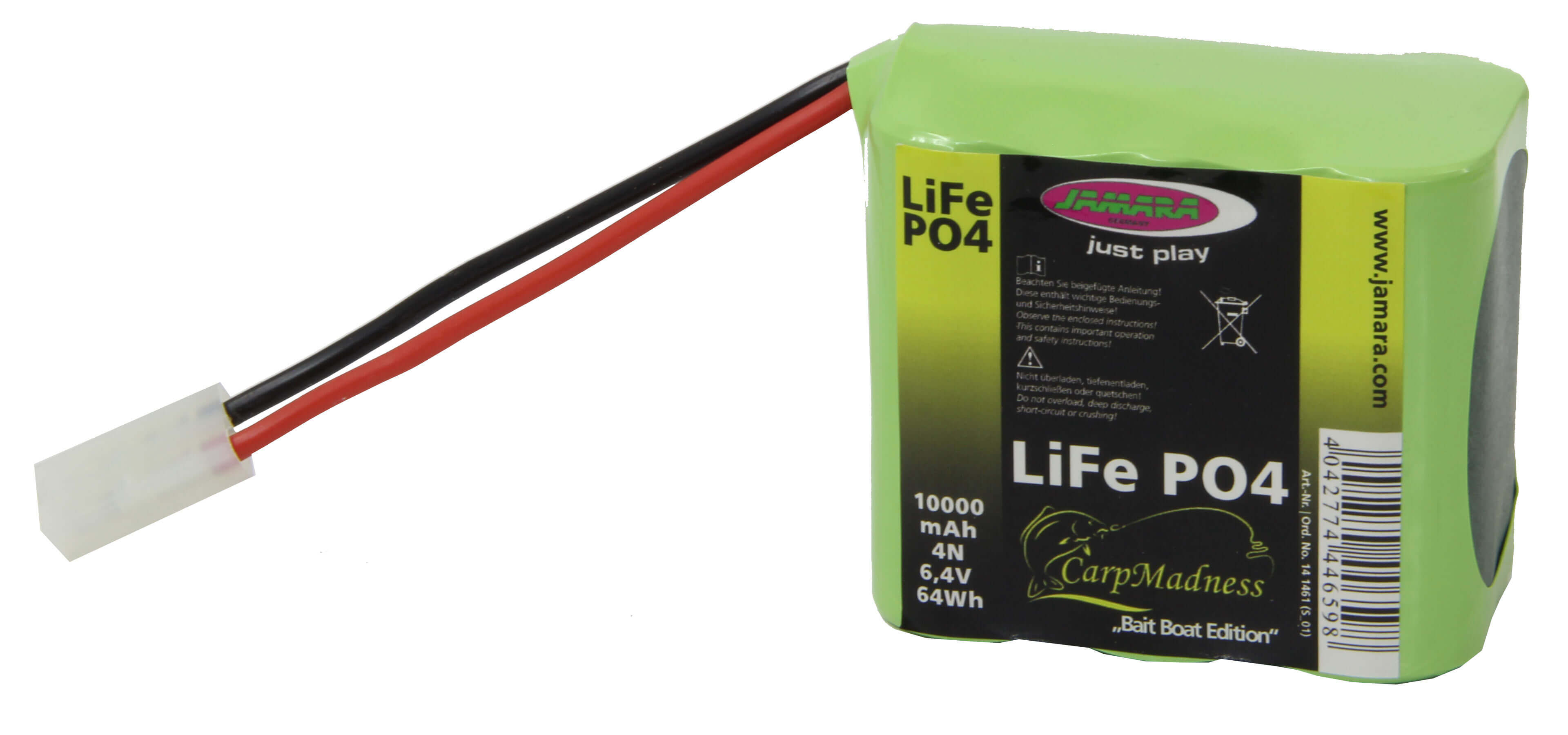 Lipo-Akku-Ersatz-Baitboat Lipo Akku 6,4V 10A für Futterboote LiFePO4