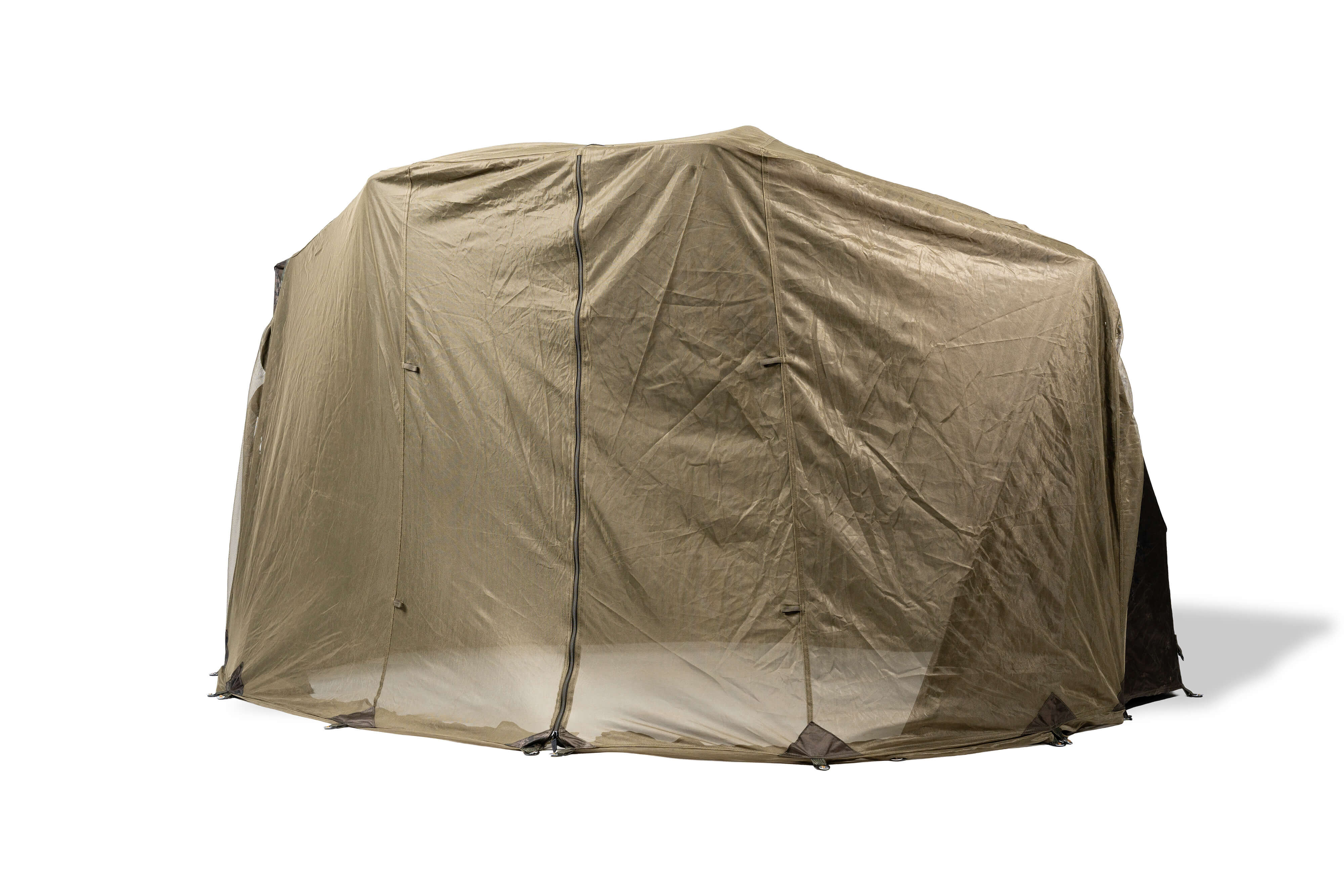 Ein geräumiges Outdoor-Campingzelt mit strapazierfähigem Stoffdesign, ideal für Familienabenteuer in der Natur.