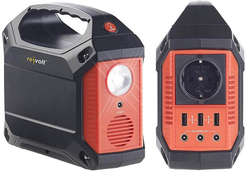 powerbank-6 42Ah Powerbank mit variablen Anschlußmöglichkeiten.