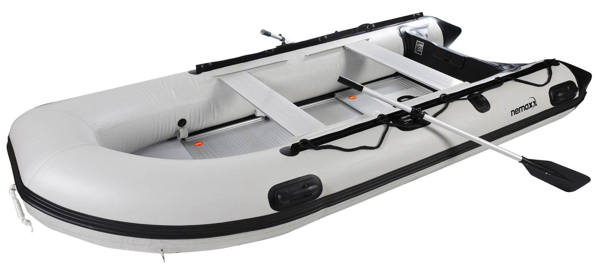 nemaxx-schlauchboot-1-pic Das Paddelboot ist ideal für einen Angelausflug mit der Familie geeignet.