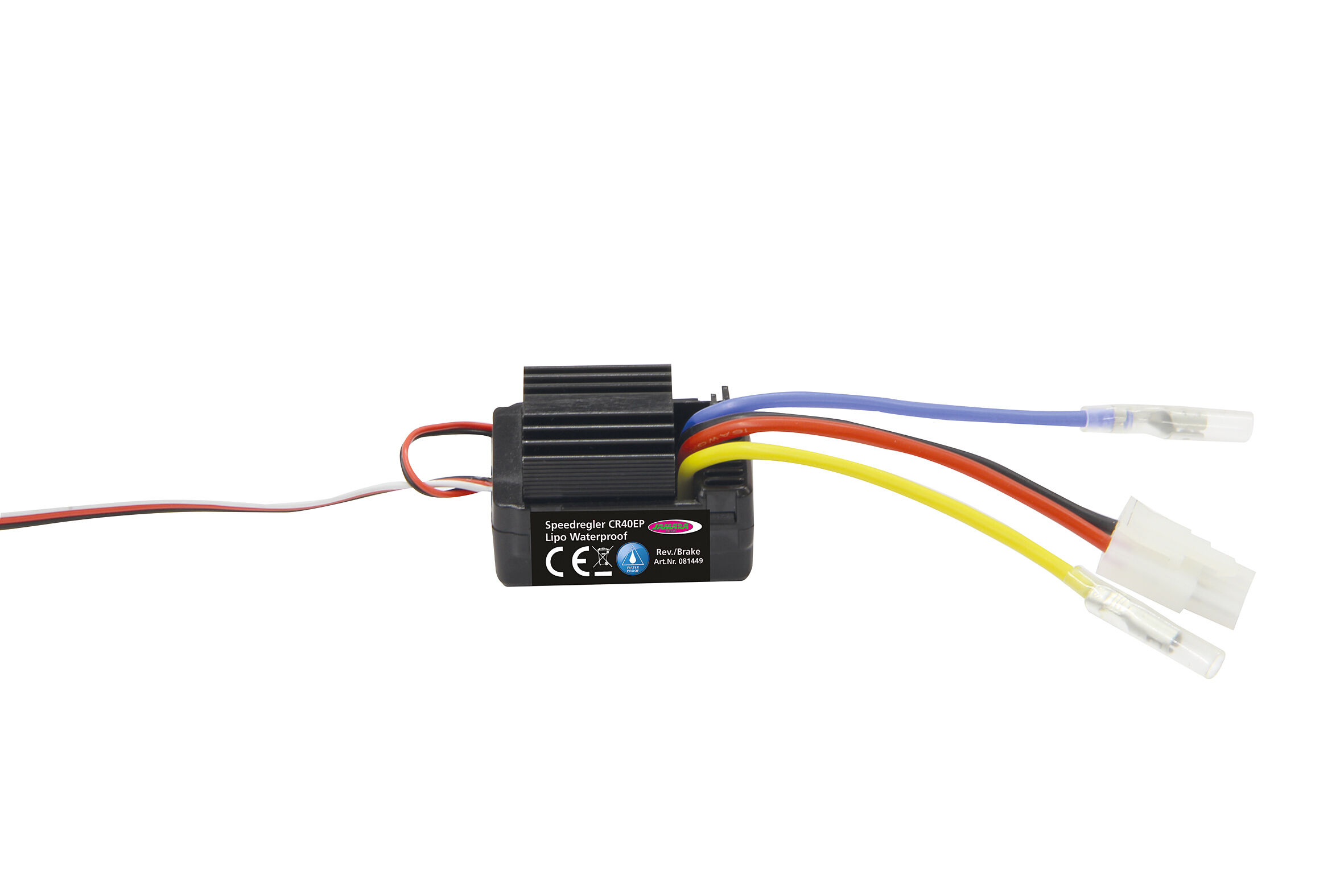 081449_Speedregler-CR40EP-Lipo-Waterproof-Burste_001 Wasserdichter Geschwindigkeitsregler für Angelboote, unverzichtbar für die Ausrüstung von Karpfenanglern.