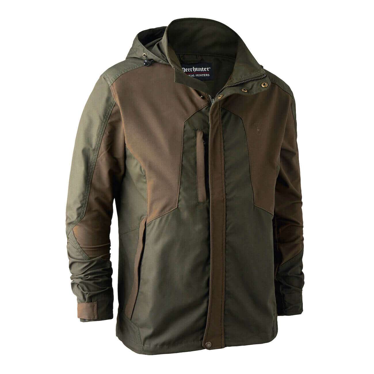 deerhunter-jacke-5989-388-1 Multifunktionsjacke für Angler und Jäger in der Farbe dunkelgrün.
