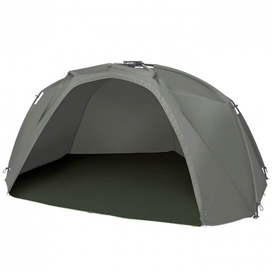 tempest-groundsheet-202259 Prostorný rybářský přístřešek pro kapraře, ideální pro ochranu při dlouhých sezeních.