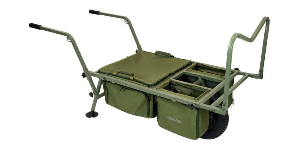 trakker-barrow-215306-4 Carro de pesca duradero con compartimentos de almacenamiento para aparejos y aparejos, perfecto para pescadores de carpas.