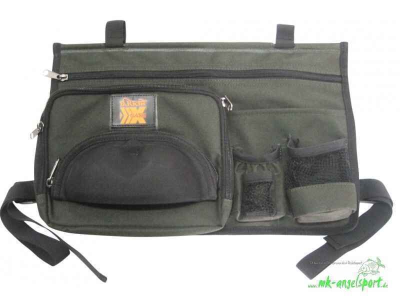 X-Case-Bedchair-Organizer-png Bolsa duradera para aparejos de pesca con múltiples bolsillos para organizar los aparejos de pesca de carpas.