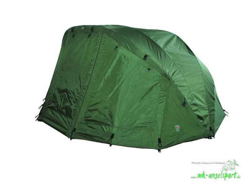 HOT-SPOT-Rock-1-Man-Overwrap_b4-png Robustes grünes Angelzelt, das Karpfenanglern bei Ausflügen im Freien Schutz bietet.