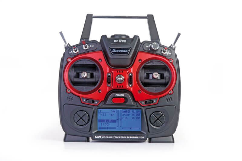 Graupner-S1002-PRO-MZ12-Pro01 Fortschrittliche Fernbedienung zum Karpfenangeln mit Telemetrie und präzisen Einstellungen.