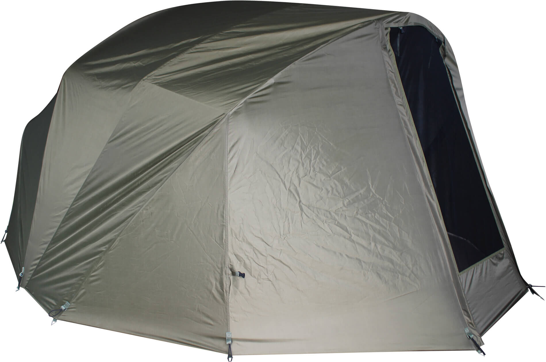 winterskin-bivvy2-knox-2man Tenda da pesca resistente che offre riparo e comfort ai carpisti durante le lunghe sessioni.