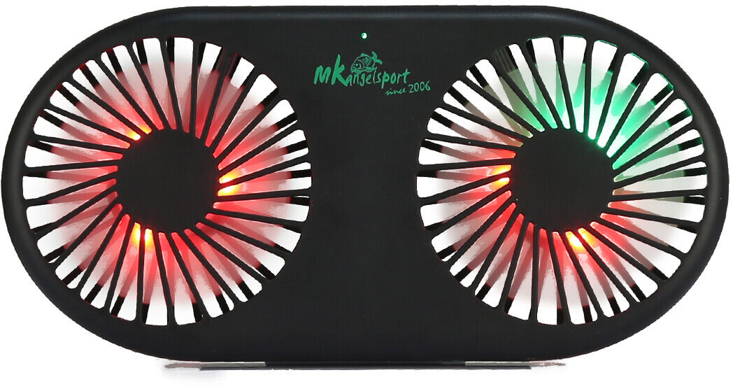 zeltluefter-1 Die Lüfterblätter können illuminiert werden.