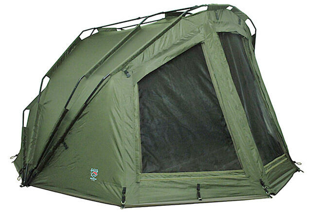 EMEK4-maxi-ehmanns-bivvy Das Ehmanns 3 Mann Angelzelt ist mit großen Moskitofenstern ausgestattet.