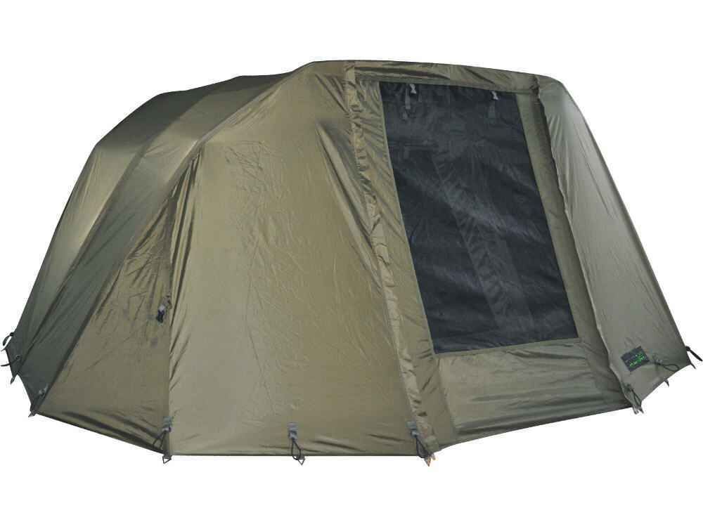skin-fort-knox-1 Spaziosa tenda da pesca che offre comfort e riparo ai carpisti durante le uscite.