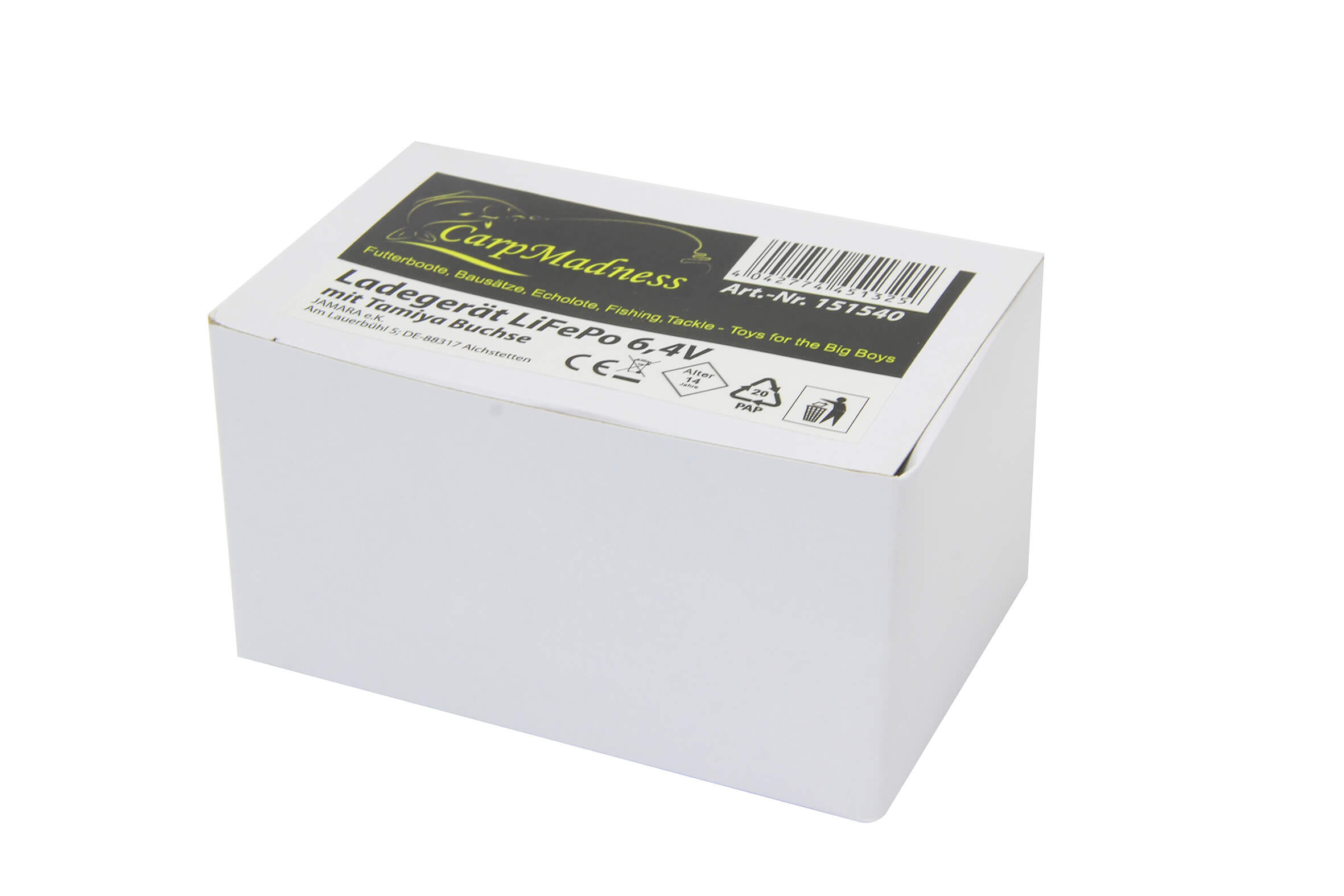 lipo-charger Bei dem Ladegerät für LiFePo4 Akkus von Carp Madness handelt es sich nicht um ein Billig-Import.