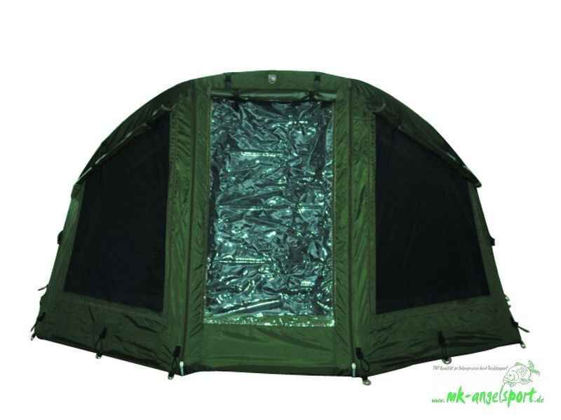 HOT-SPOT-Rock-1-Man-Overwrap_b3-png Geräumiges grünes Angelzelt, ideal für Karpfenangler, das Komfort und Schutz bietet.