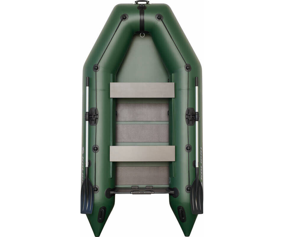 kolibri-km300-schlauchboot Duurzame opblaasbare vissersboot met opbergruimte en riem voor het gemak van karpervissers.