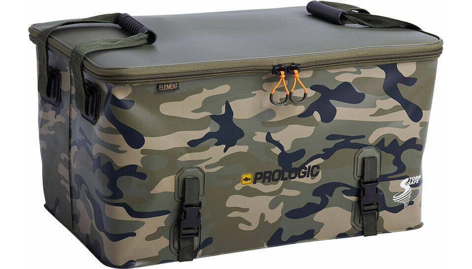 prologic-bag-72706-0 Robuste Camo-Tackle-Box zum Karpfenangeln, perfekt für die sichere Aufbewahrung von Ausrüstung und Ködern.