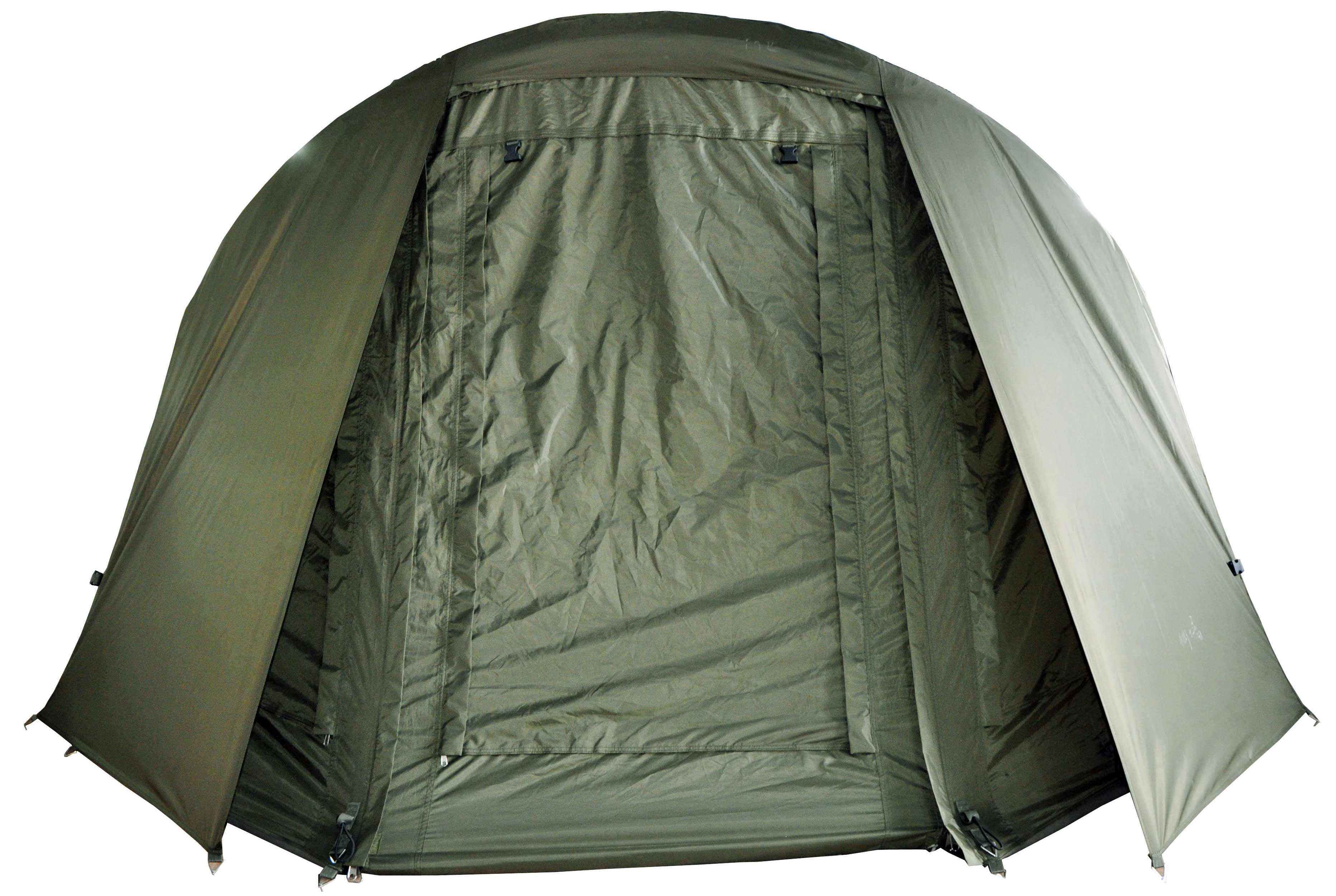 karpfenzelt_winterskin_front Ruime vistent voor karpervissers, perfect voor beschutting tijdens lange vistochten.